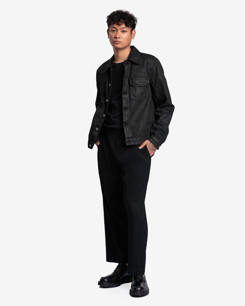 Our Legacy Men's Jackets Rebirth Jacket in Waxed Black Denim