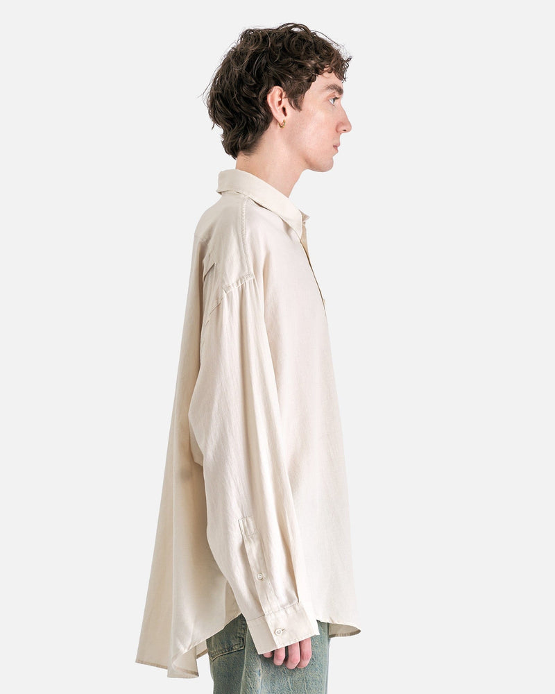 Acne Studios Men's Shirts Relaxed Fit Long Sleeve Shirt in Off-White