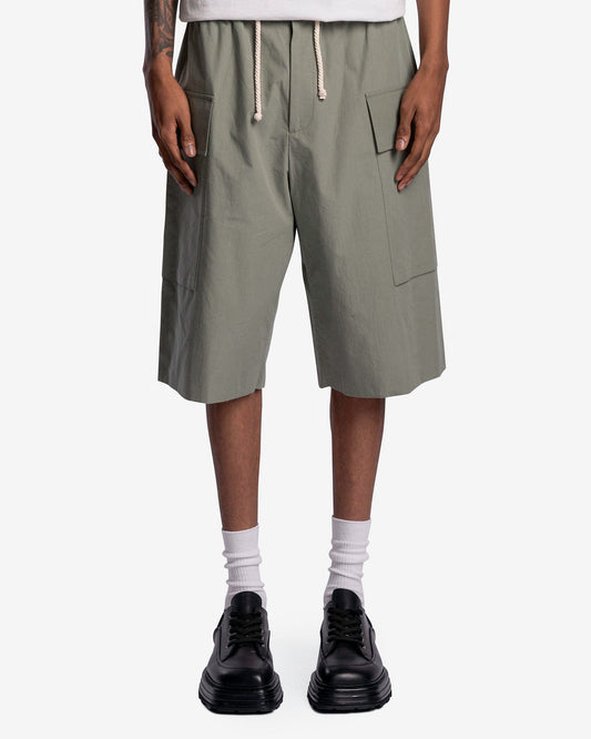 Jil Sander Men's Shorts Relaxed Fit Trouser Shorts in Dark Sage