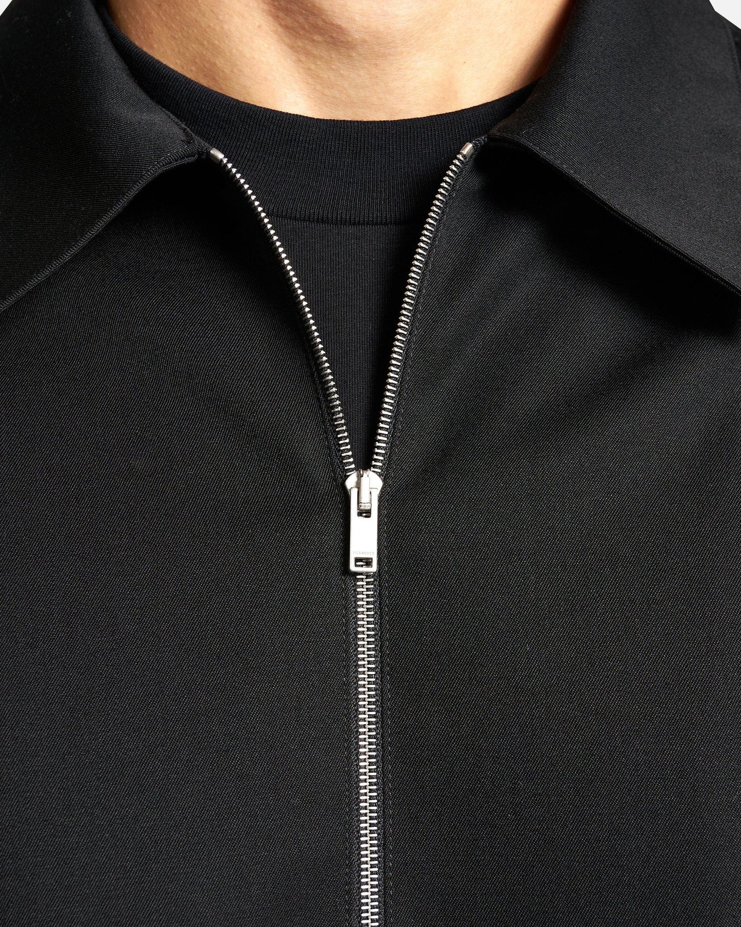 Jil Sander Men's Shirts Relaxed Fit Zip Shirt in Black