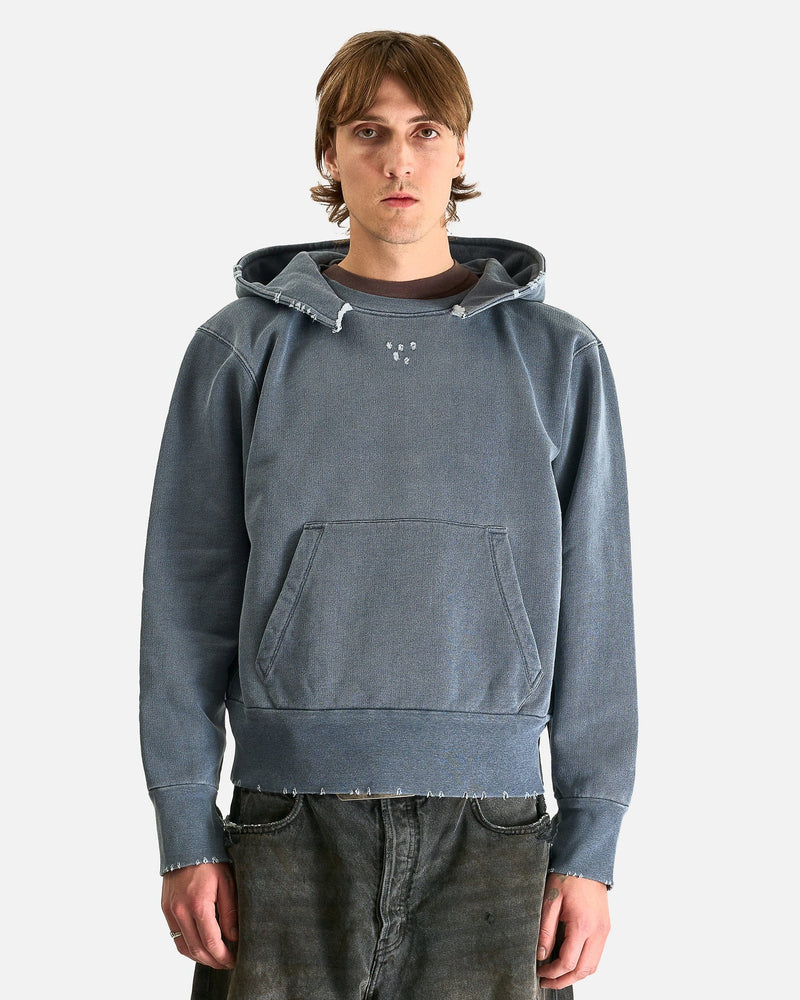 Our Legacy Men's Sweatshirts Relic Hoodie in Blue 1000 Points Print