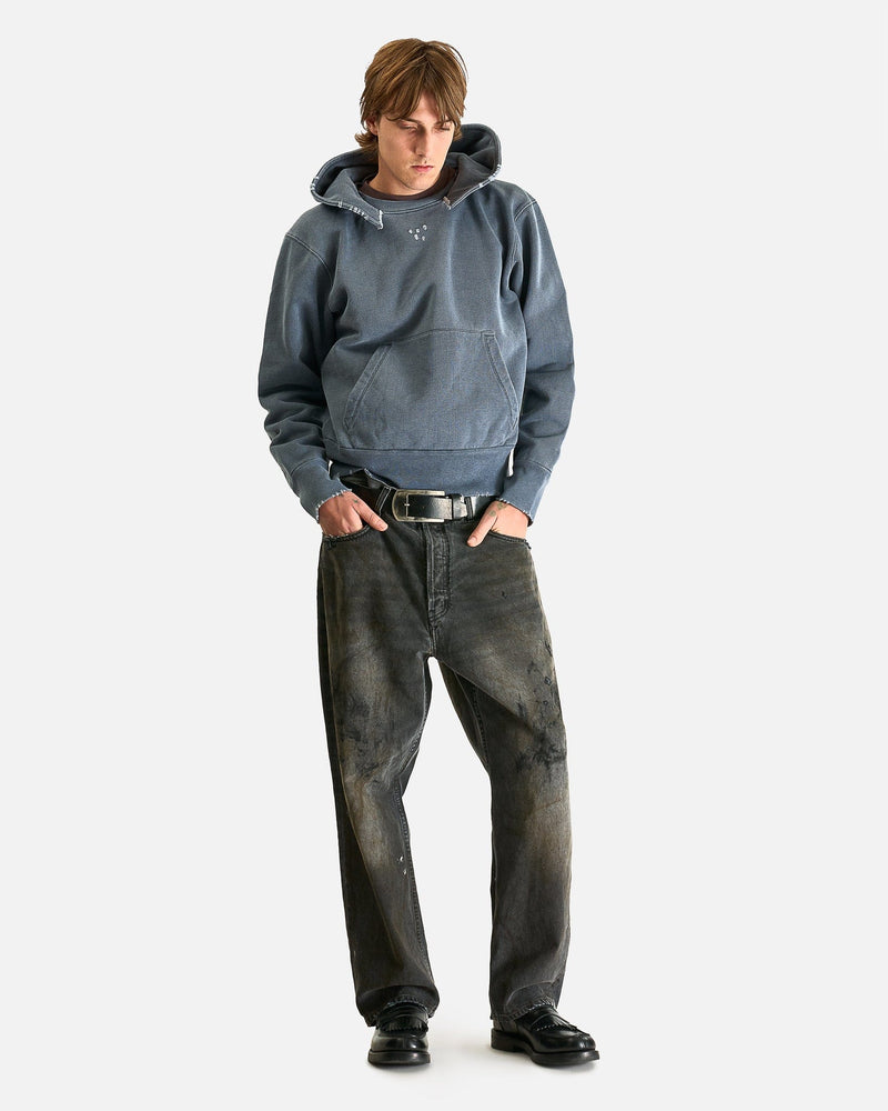 Our Legacy Men's Sweatshirts Relic Hoodie in Blue 1000 Points Print