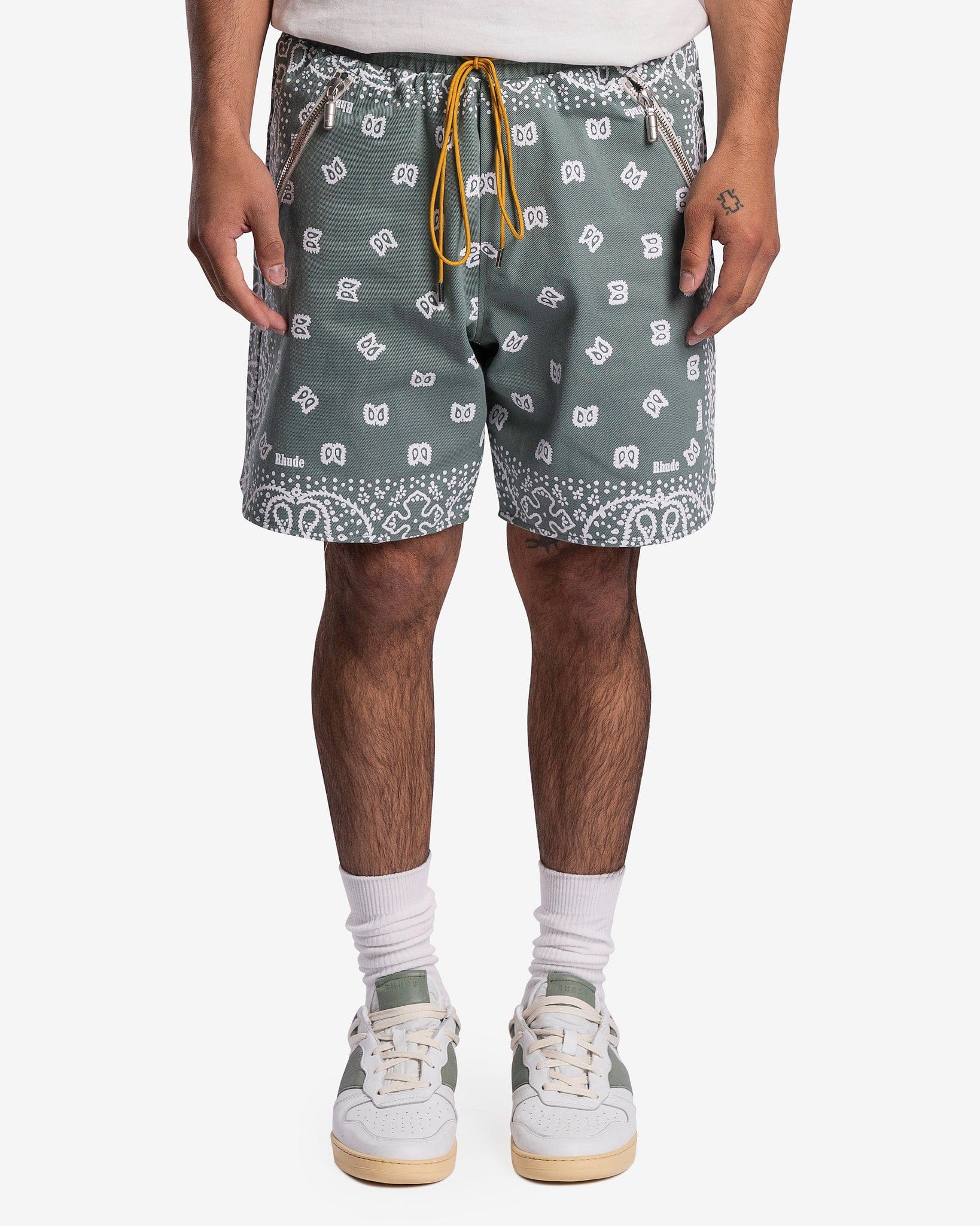 Rhude Bandana Shorts in Sage – SVRN