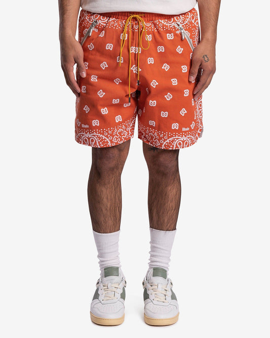 Rhude Men's Shorts Rhude Bandana Shorts in Vintage Orange