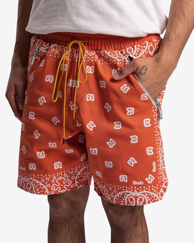 Rhude Men's Shorts Rhude Bandana Shorts in Vintage Orange