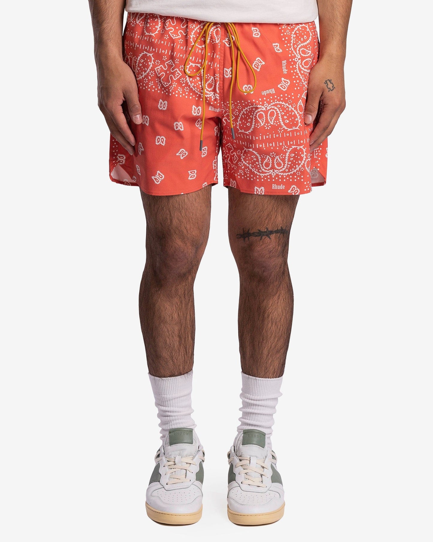 Rhude Men's Shorts Rhude Bandana Trunks in Orange