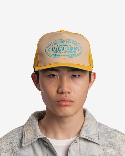 Rhude Men's Hats O/S Rhude Chateau Trucker Hat in Yellow/Tan