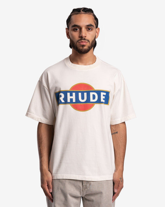 Rhude Men's T-Shirts Rhude Vintage Racer T-Shirt in Vintage White