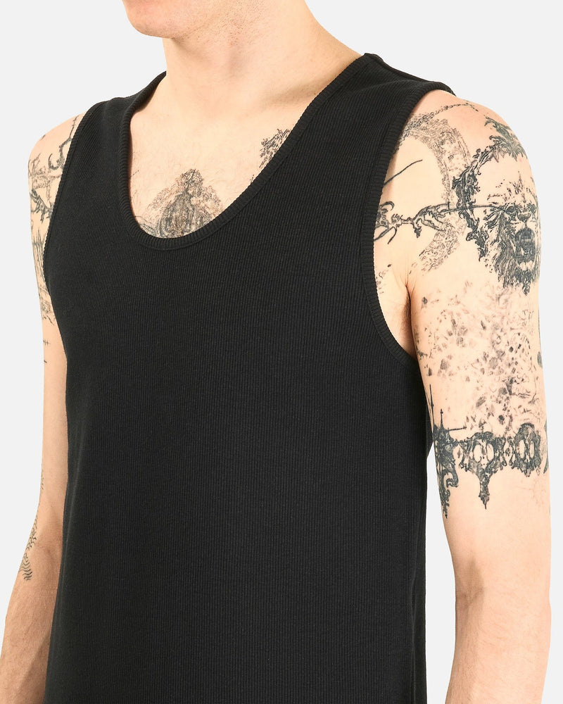 LEMAIRE Men's Tops Rib Tank Top in Black