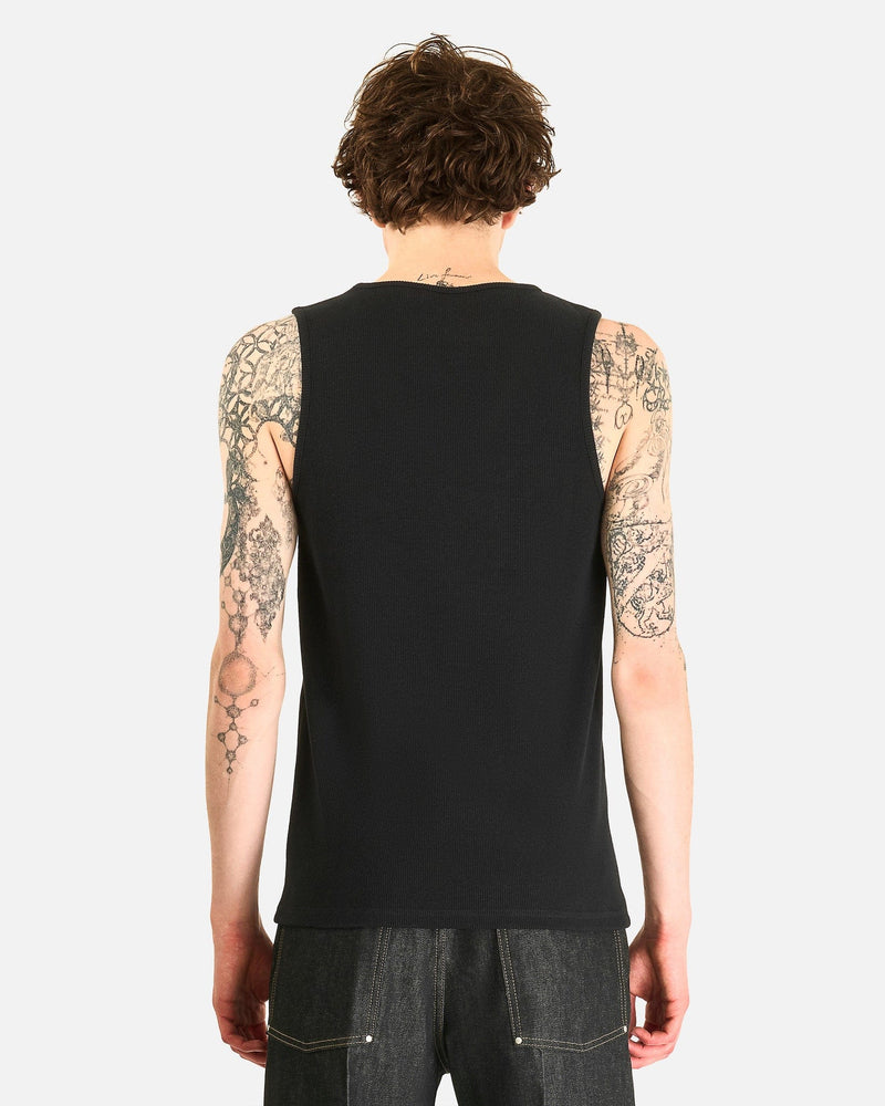 LEMAIRE Men's Tops Rib Tank Top in Black
