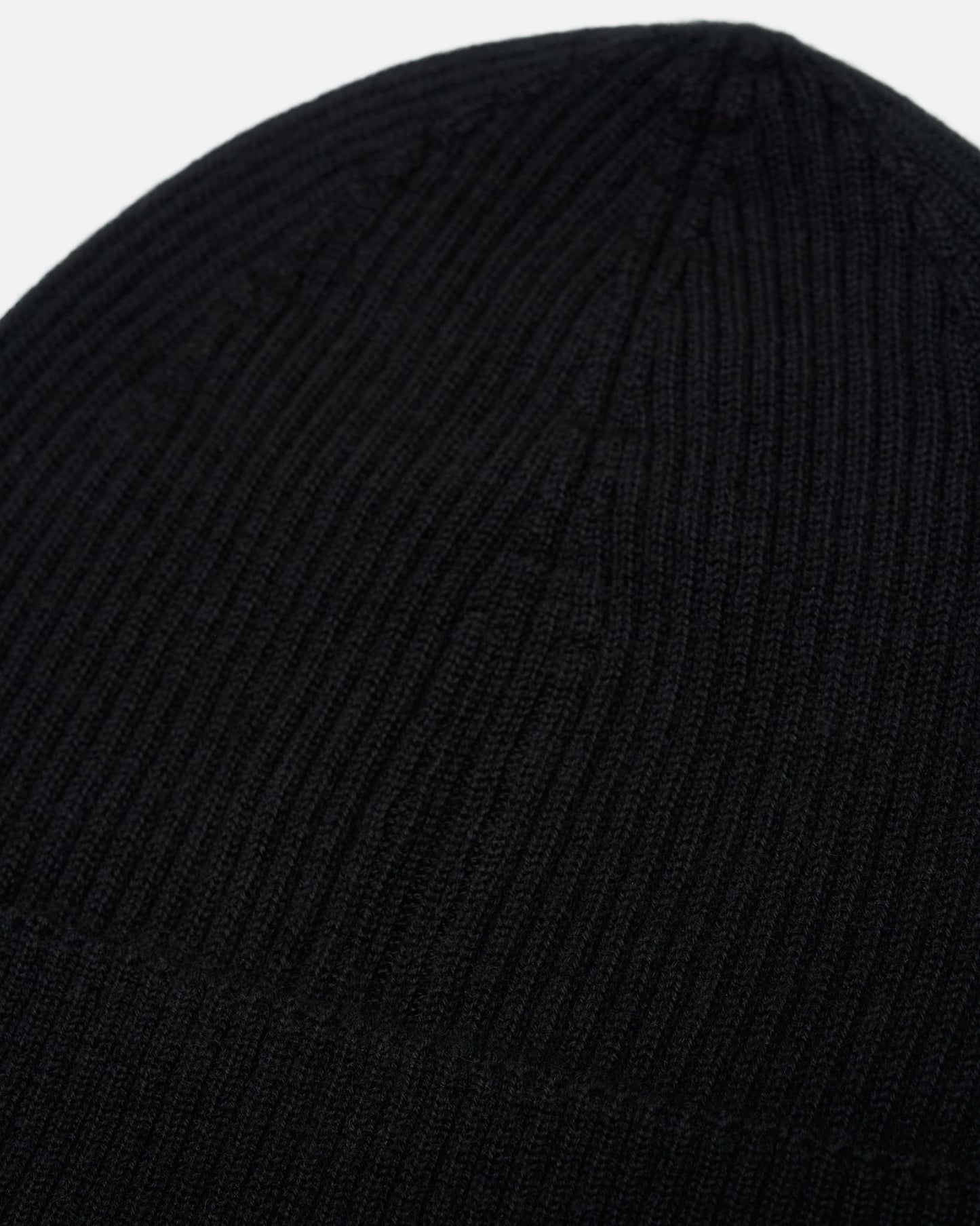 Rick Owens Men's Hats OS Ribbed Beanie in Black