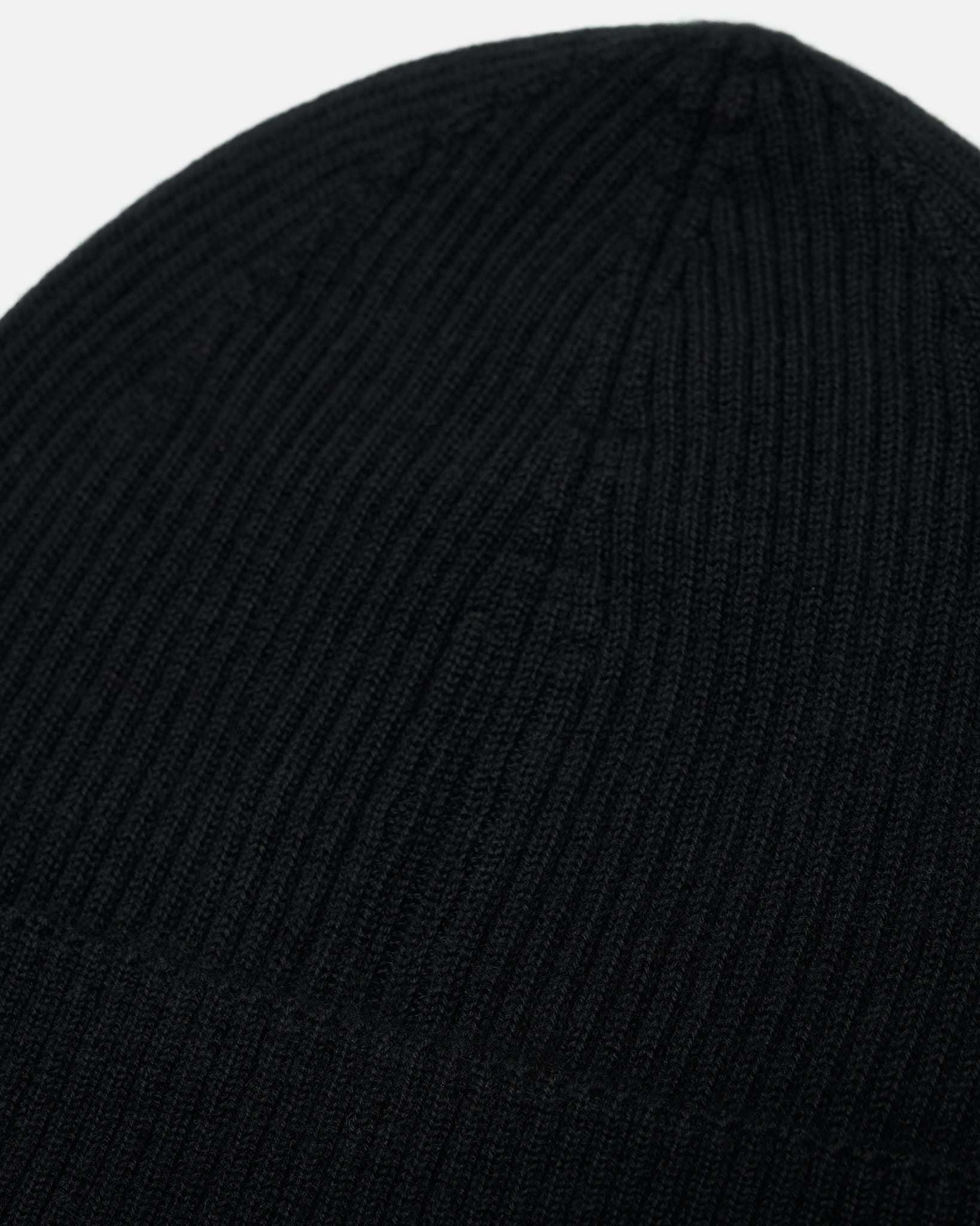 Rick Owens Men's Hats OS Ribbed Beanie in Black