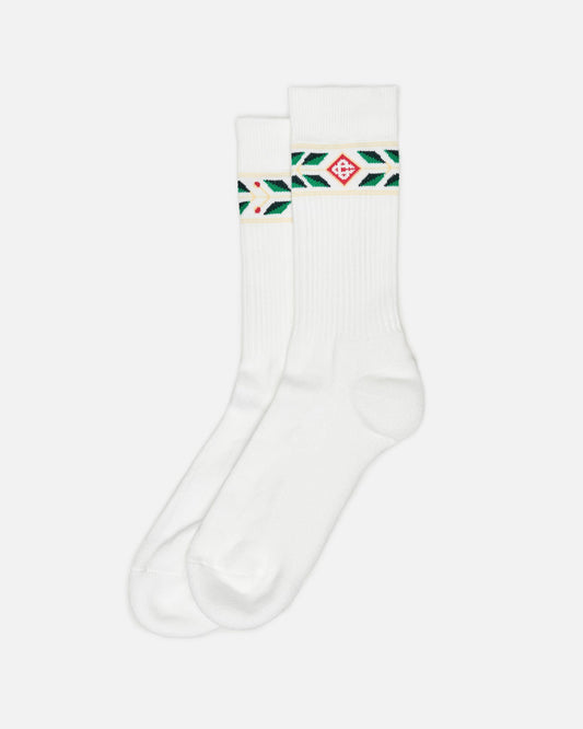 Casablanca Men's Socks Ribbed Sport Sock in Laurel
