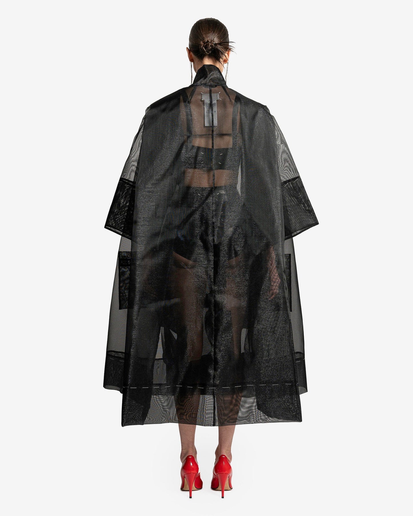 Maison Margiela Women Jackets Ribbon Detail Sports Jacket in Black