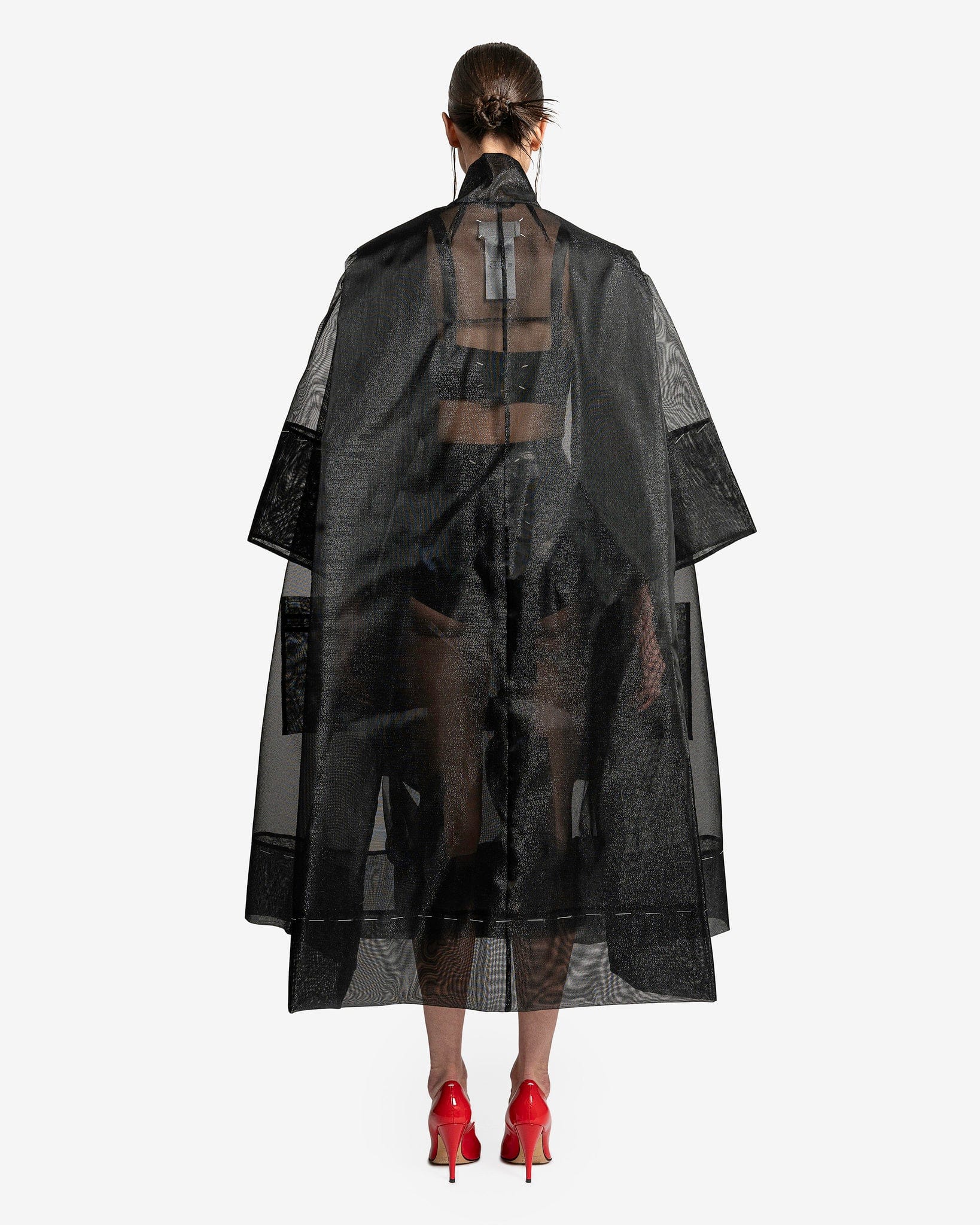 Maison Margiela Women Jackets Ribbon Detail Sports Jacket in Black