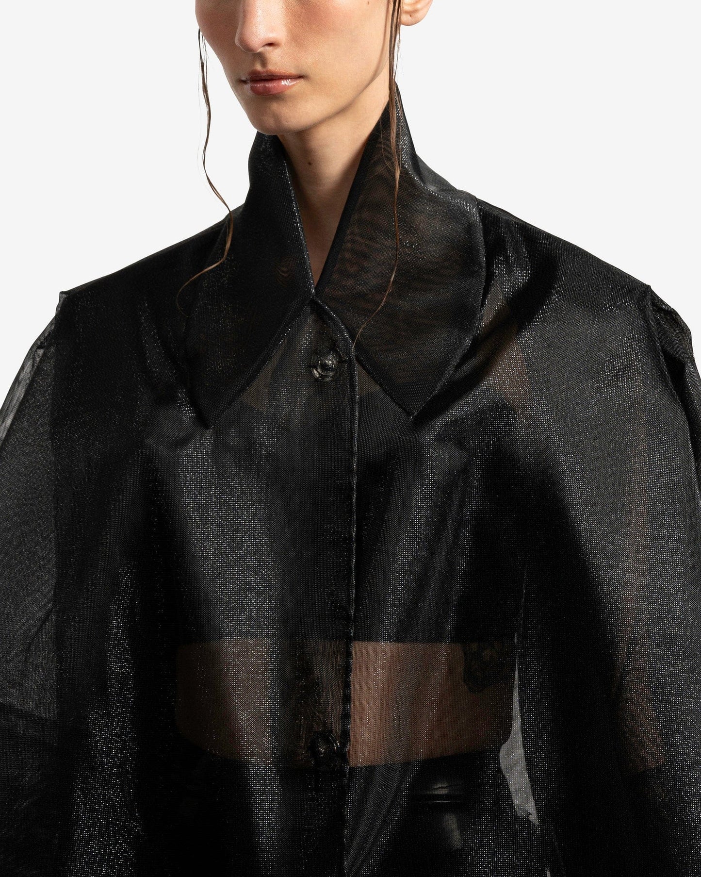 Maison Margiela Women Jackets Ribbon Detail Sports Jacket in Black