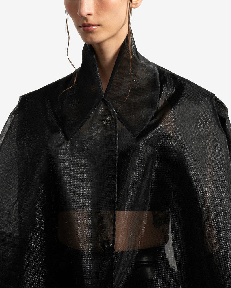Maison Margiela Women Jackets Ribbon Detail Sports Jacket in Black