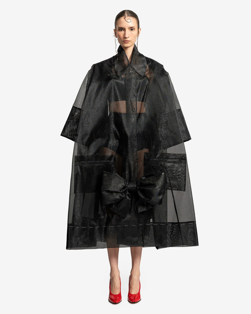 Maison Margiela Women Jackets Ribbon Detail Sports Jacket in Black