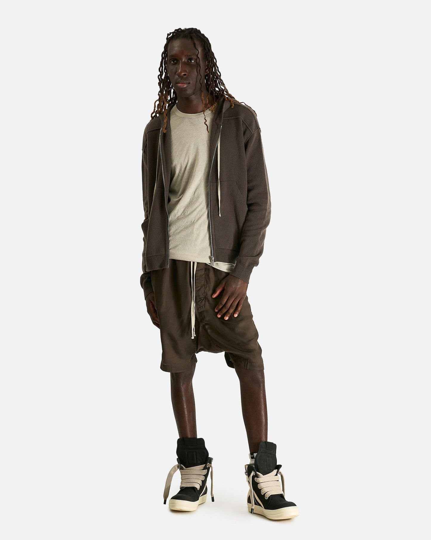 Rick Owens Men's Shorts Rick S Pods in Darkdust