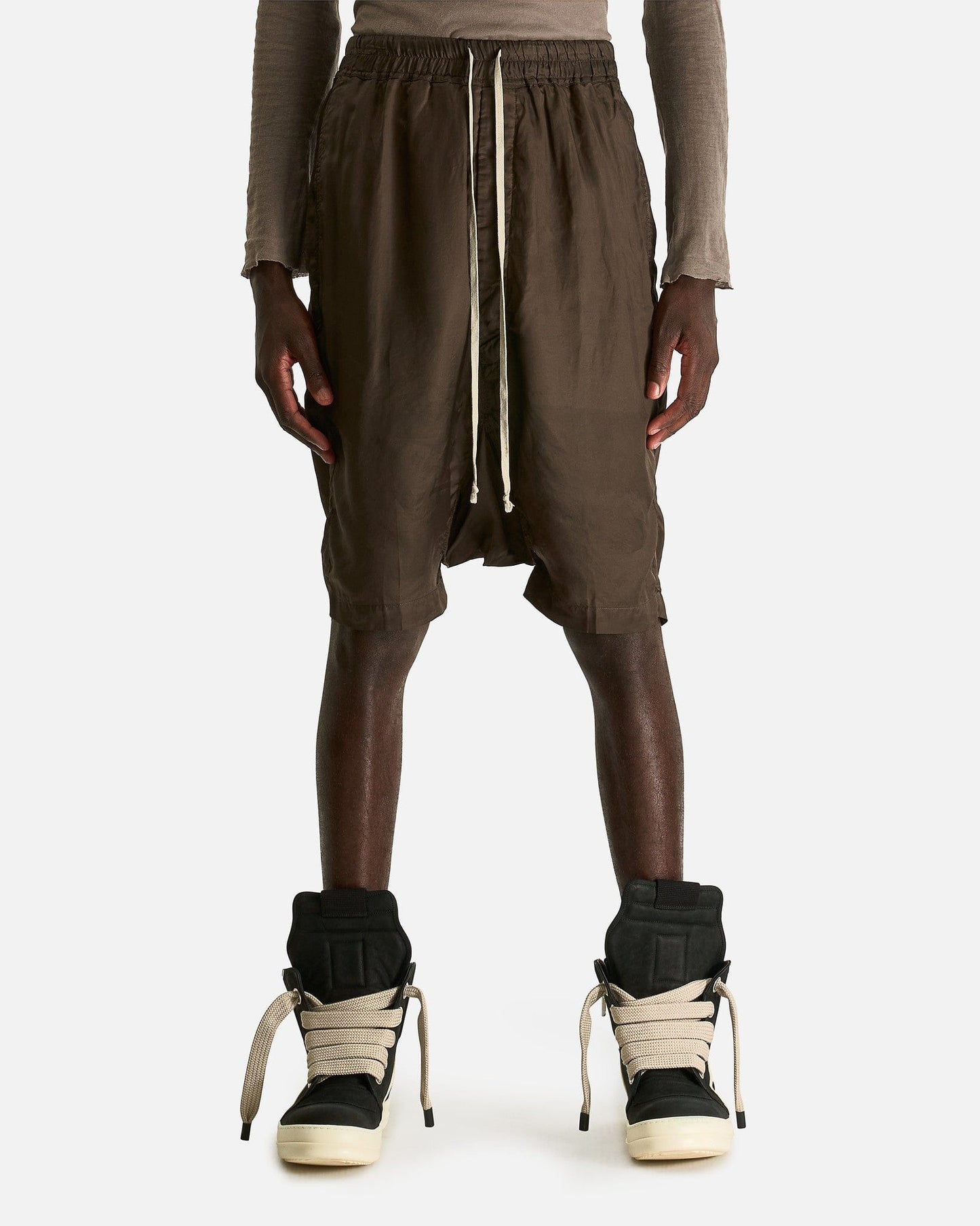 Rick Owens Men's Shorts Rick S Pods in Darkdust