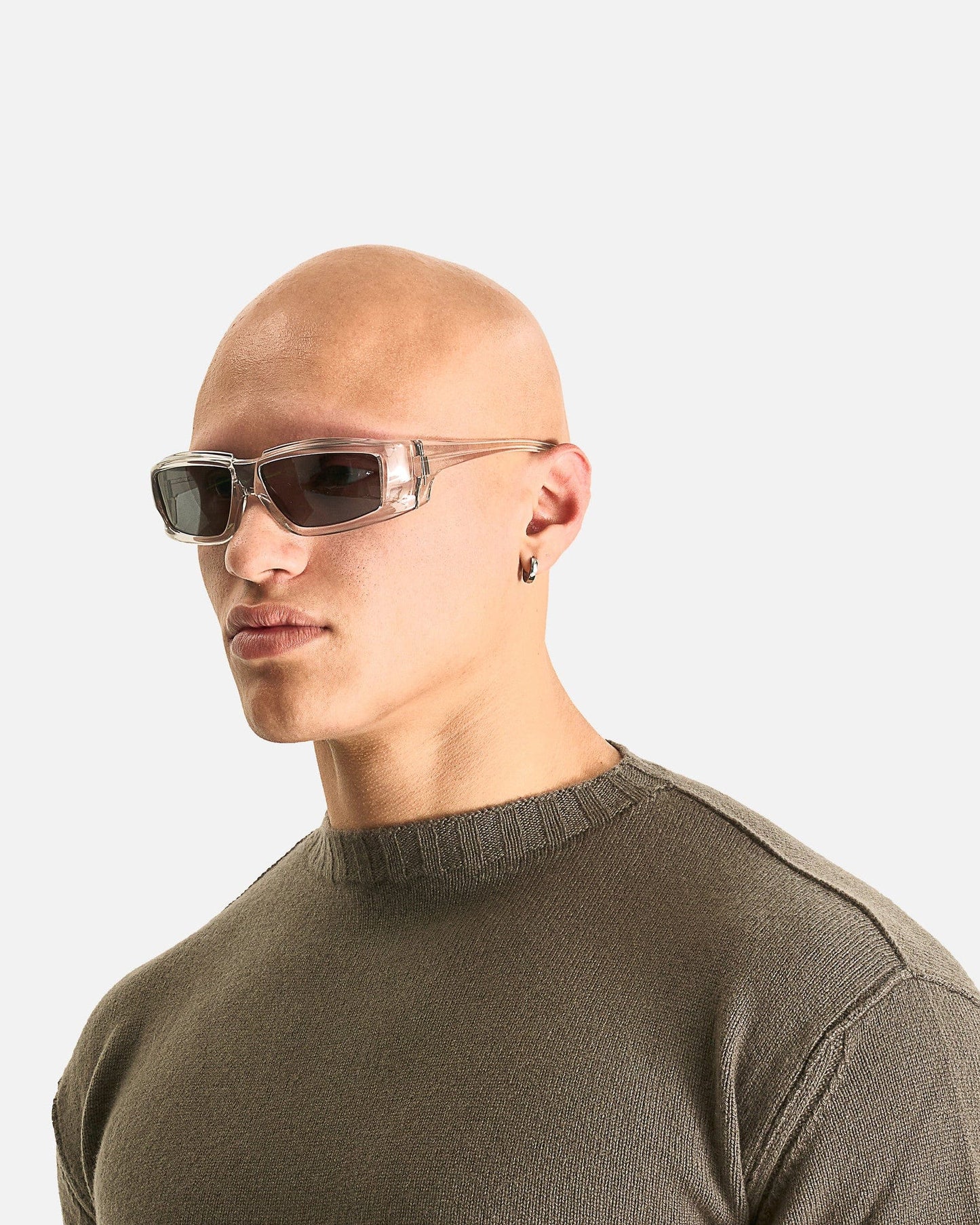 Rick Owens Eyewear OS Rick Sunglasses in Transparent/Black