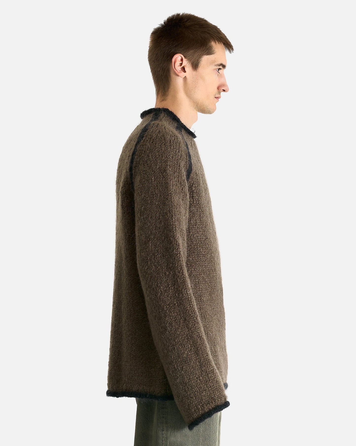 Our Legacy Men's Tops Rider Roundneck in Steel Mohair