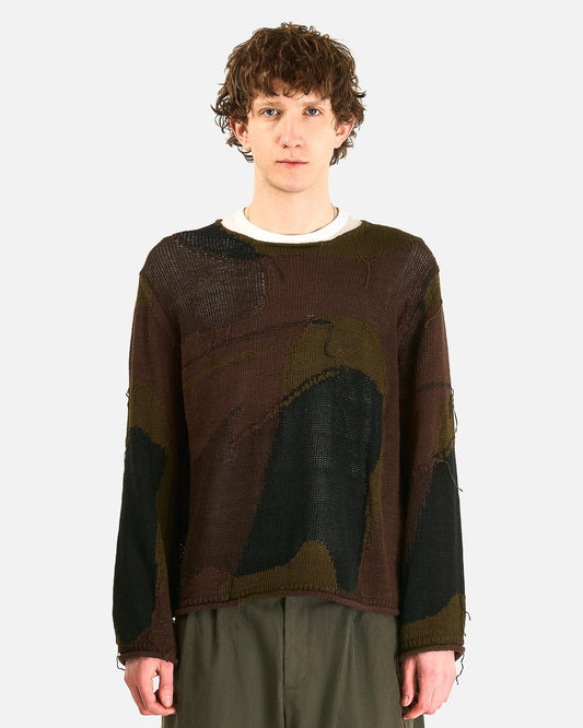 Our Legacy Men's Sweater Rigid Popover in Camo