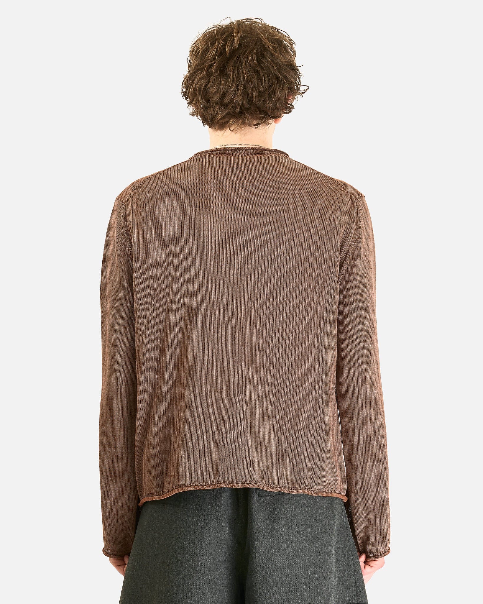 Our Legacy Men's Sweater Rigid Popover in Copper