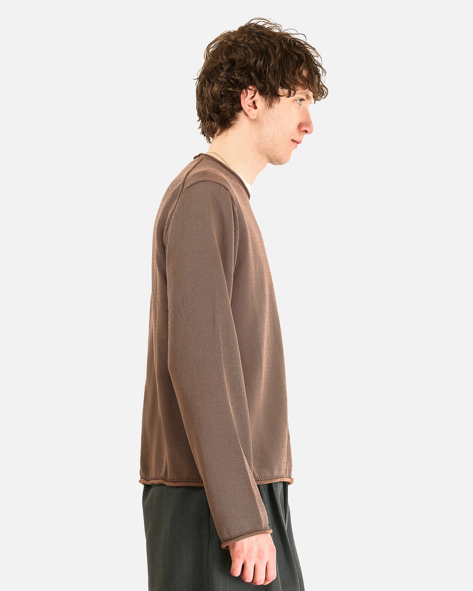 Our Legacy Men's Sweater Rigid Popover in Copper