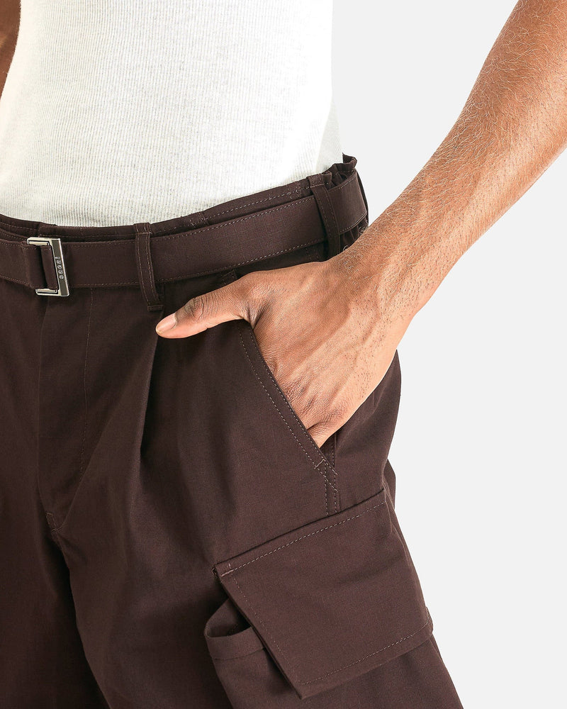 Sacai Men's Pants Rip Stop Pants in Brown