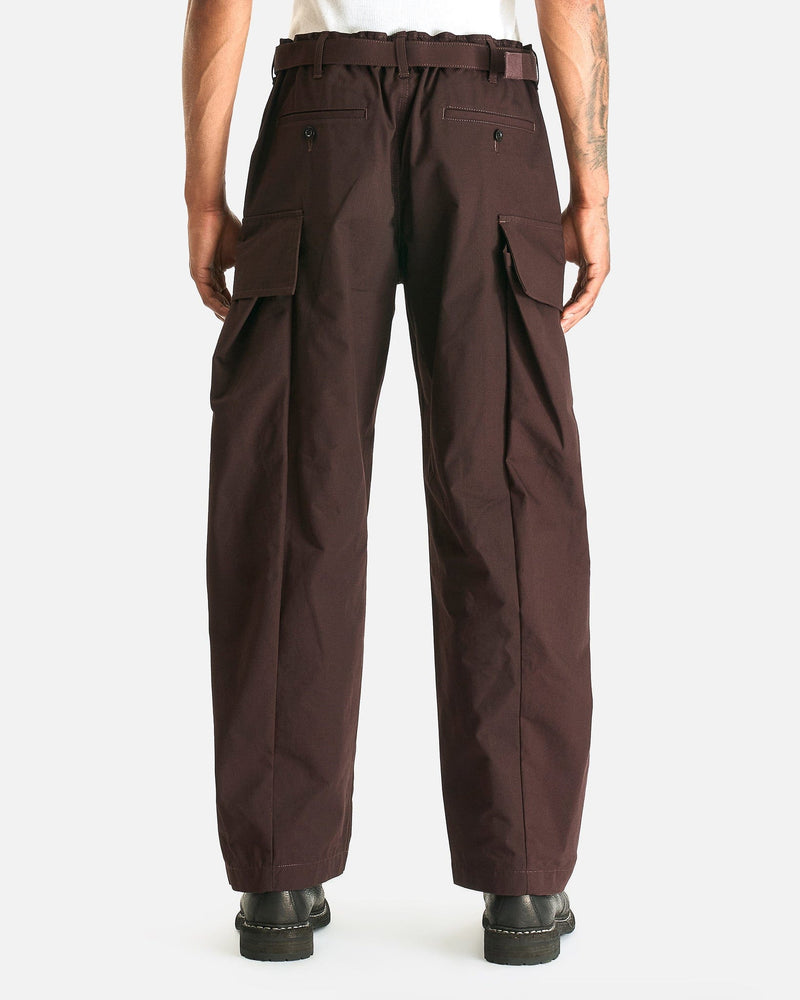 Sacai Men's Pants Rip Stop Pants in Brown