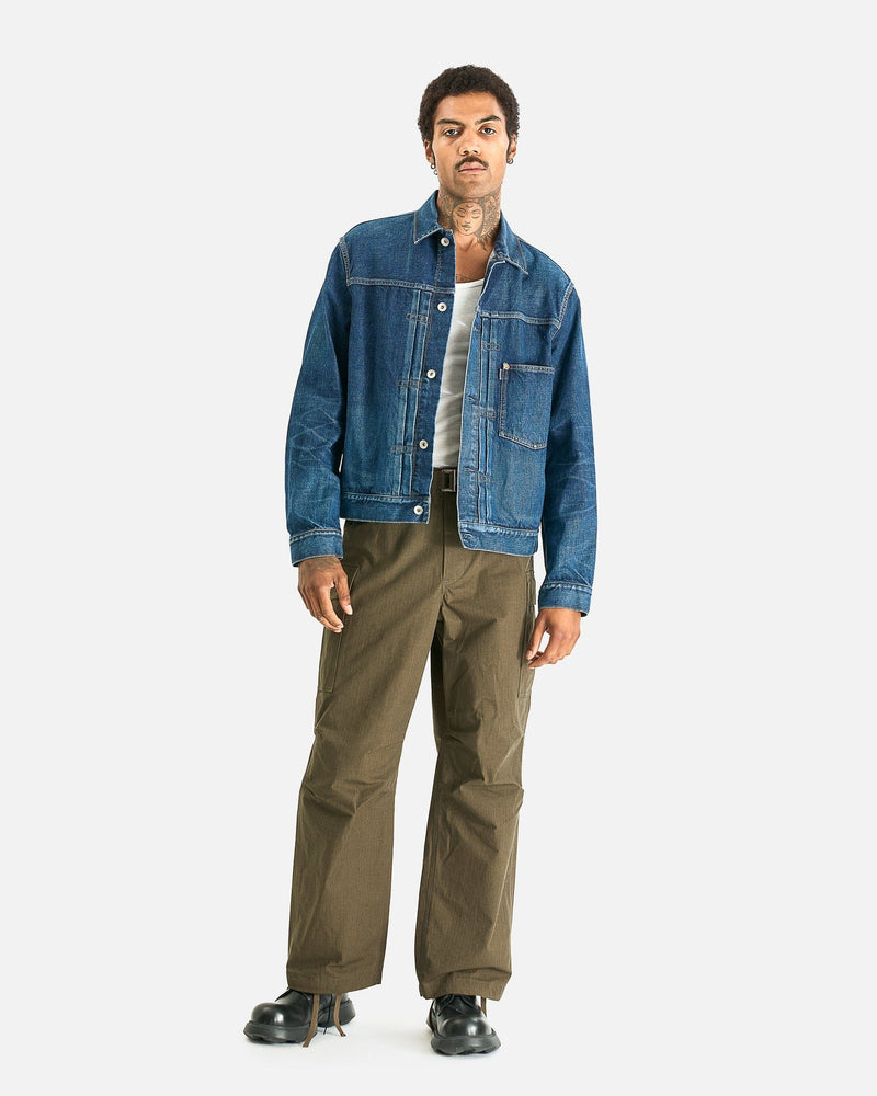 Sacai Men's Pants Rip Stop Pants in Khaki