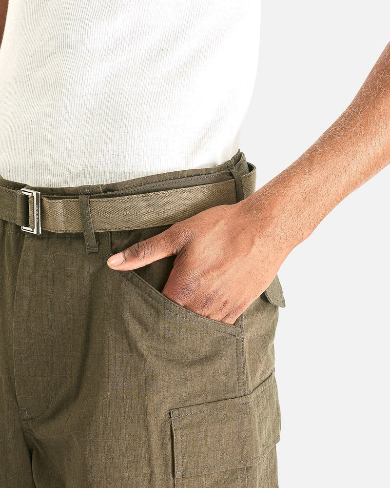 Sacai Men's Pants Rip Stop Pants in Khaki