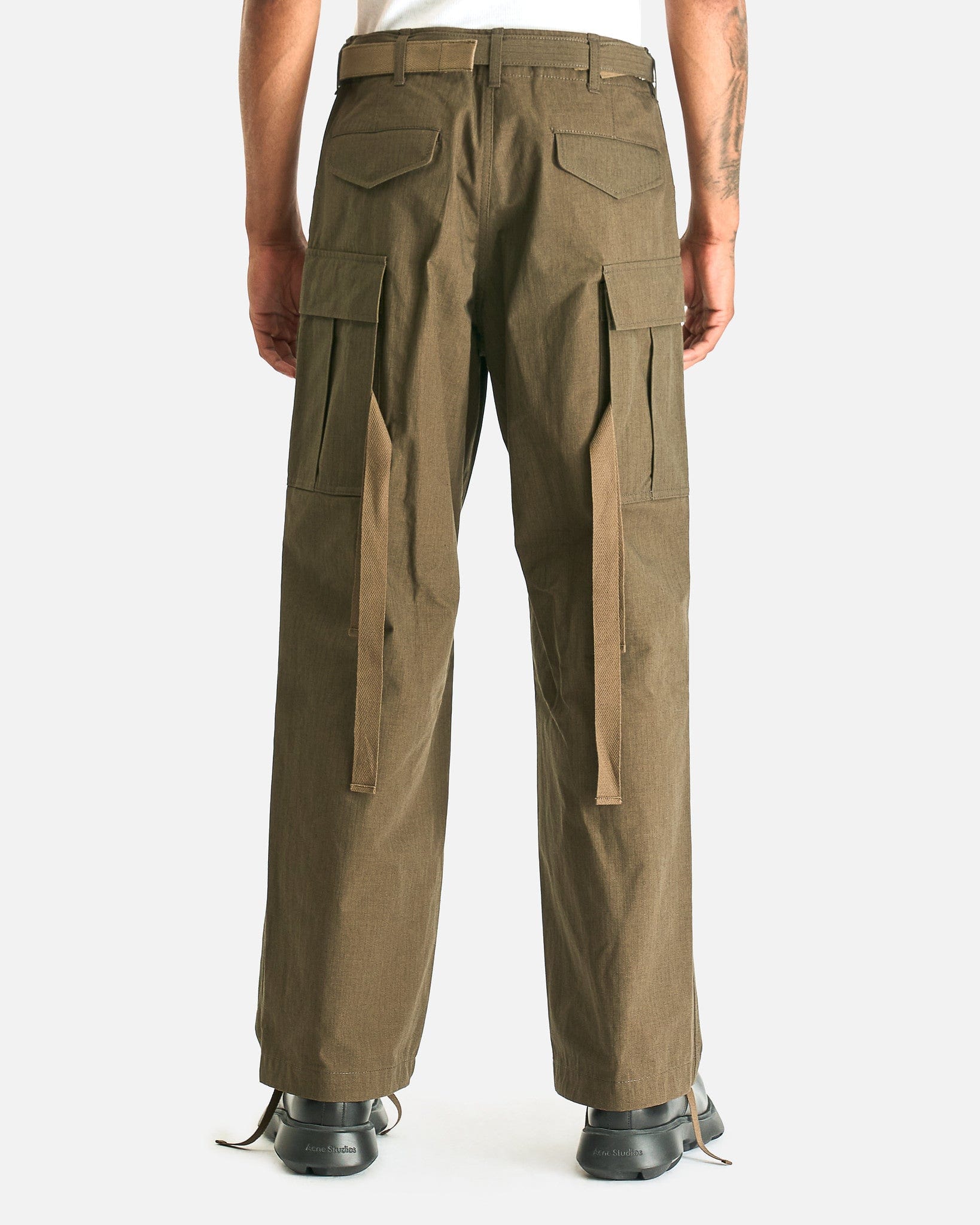Sacai Men's Pants Rip Stop Pants in Khaki