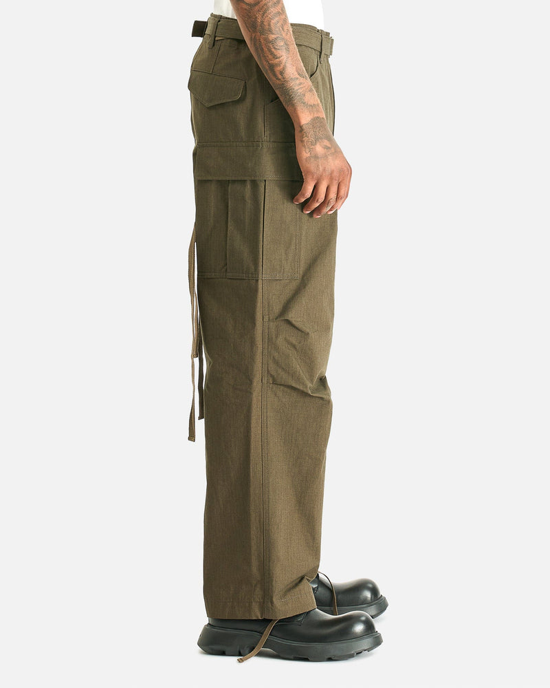 Sacai Men's Pants Rip Stop Pants in Khaki