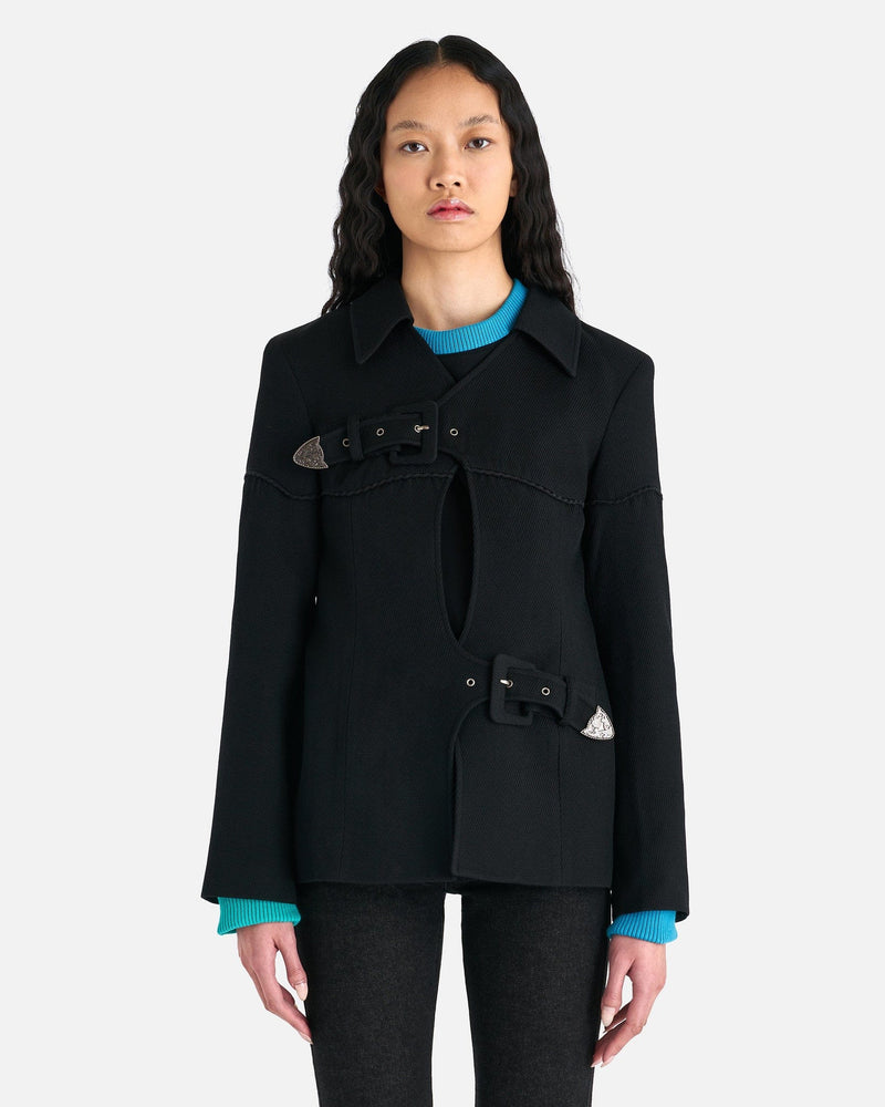 Rita Crossed Buckle Blazer in Black – SVRN