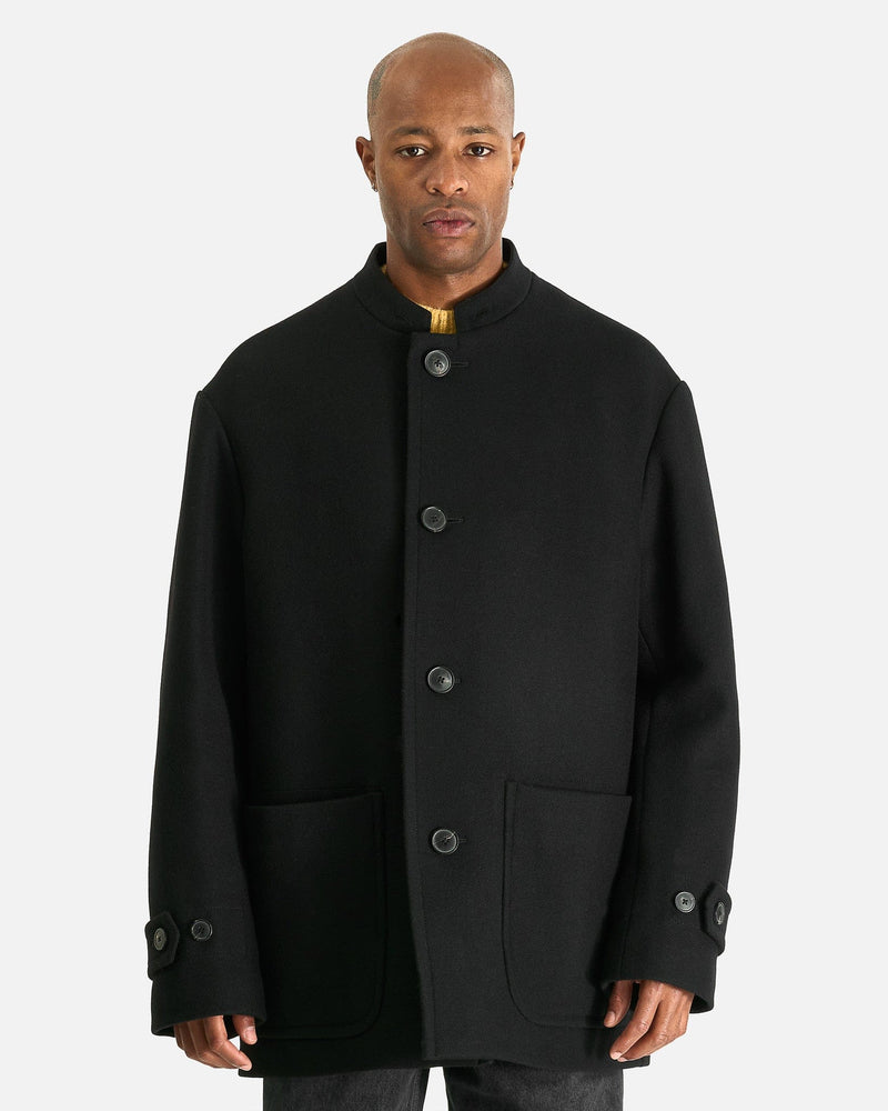 Dries Van Noten Men's Coat Rivine Bis Coat in Black
