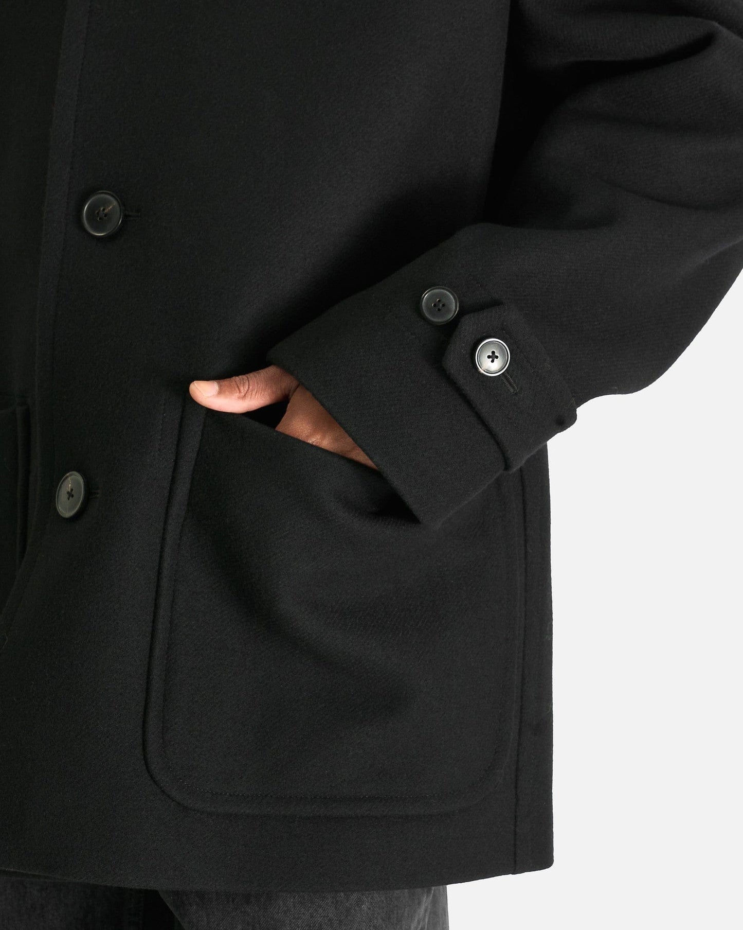 Dries Van Noten Men's Coat Rivine Bis Coat in Black