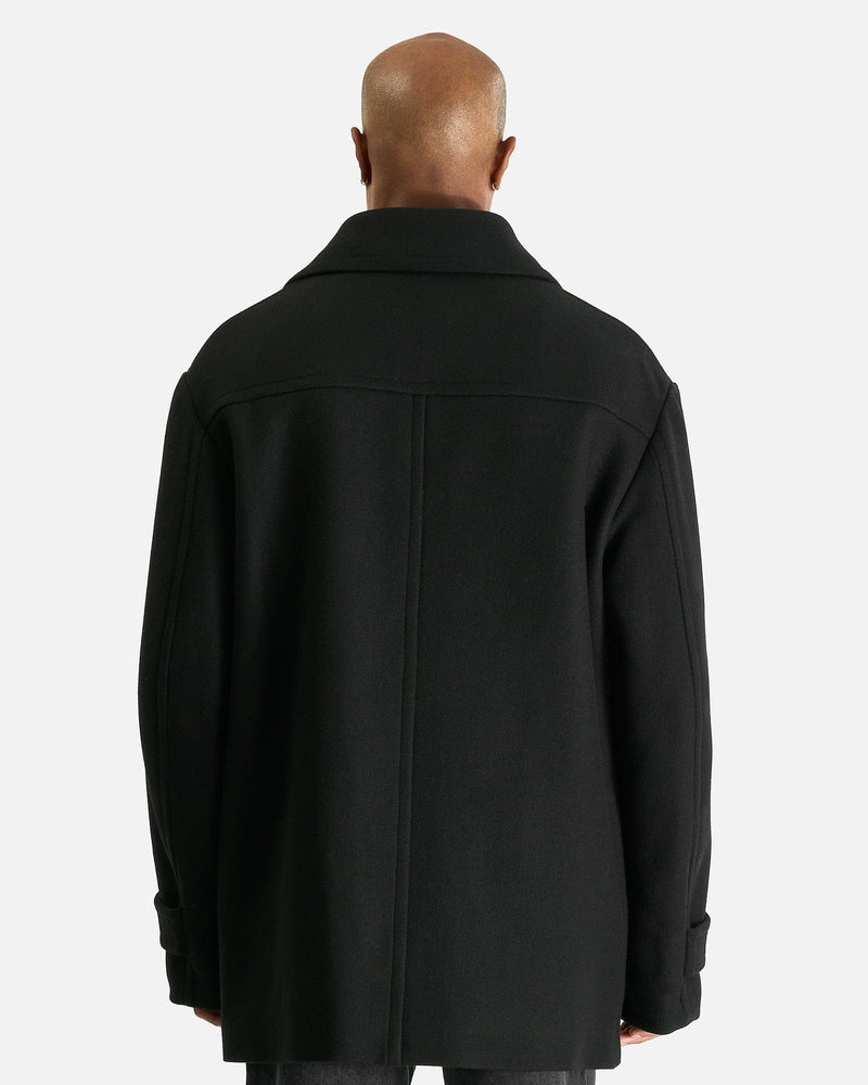 Dries Van Noten Men's Coat Rivine Bis Coat in Black