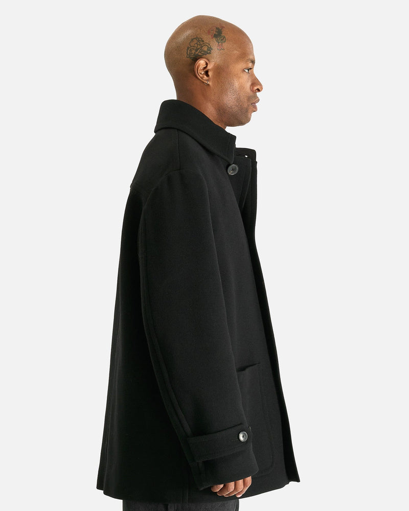 Dries Van Noten Men's Coat Rivine Bis Coat in Black