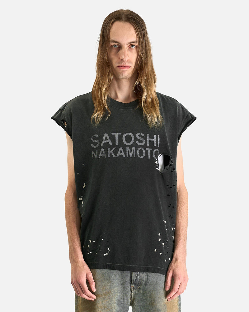 Satoshi Nakamoto Men's T-Shirts Road Rash Tee in Faded Black