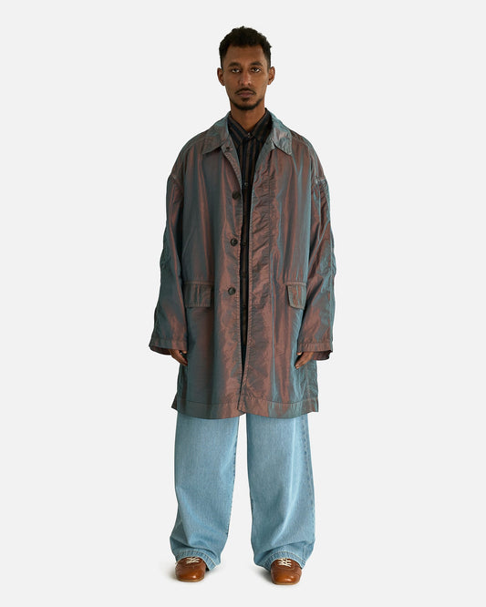 Dries Van Noten Men's Coats Robin GD Coat in Sky