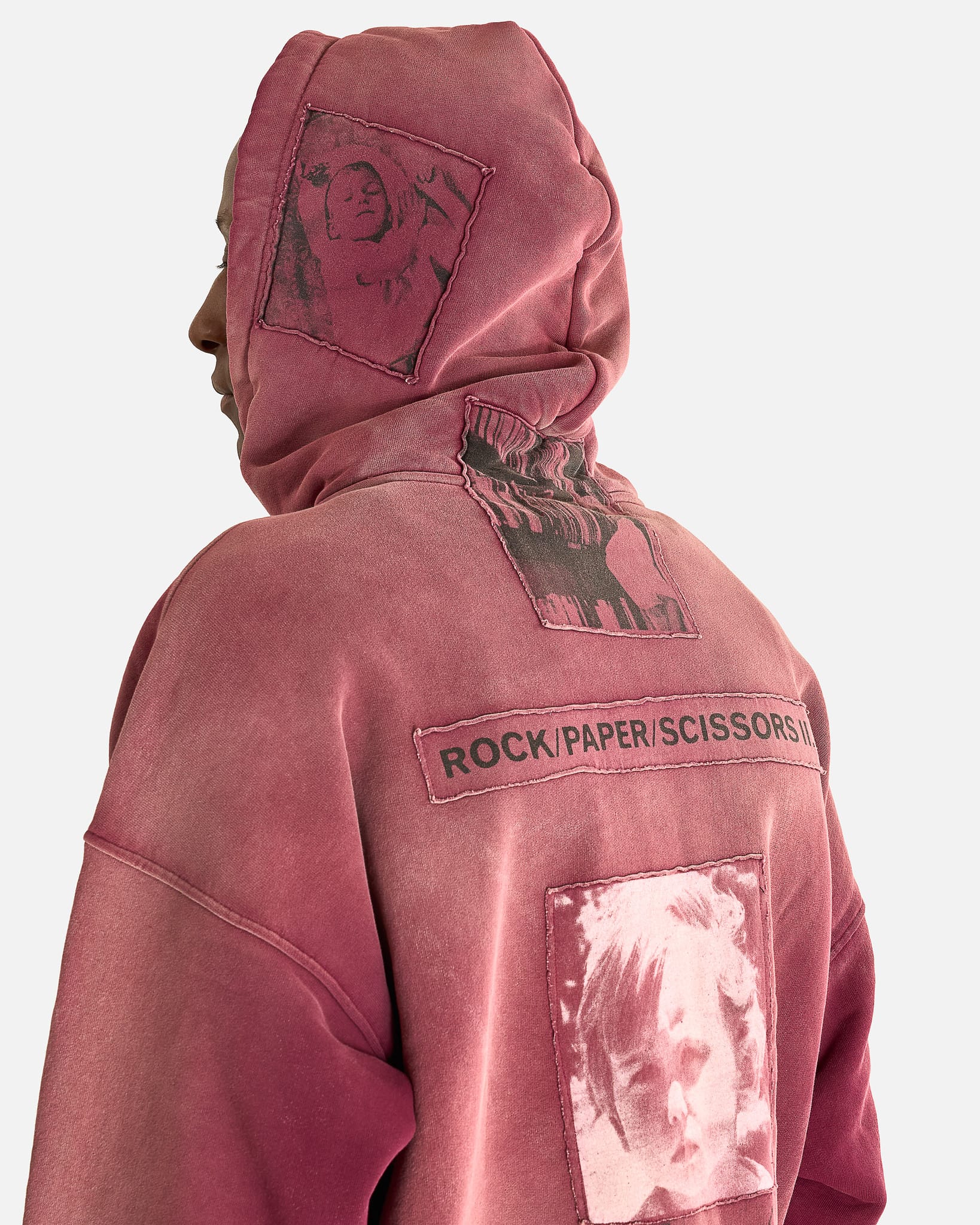 Enfants Riches Deprimes Men's Sweatshirts Rock Paper Scissors II Assemblage Zip Hoodie in Maroon