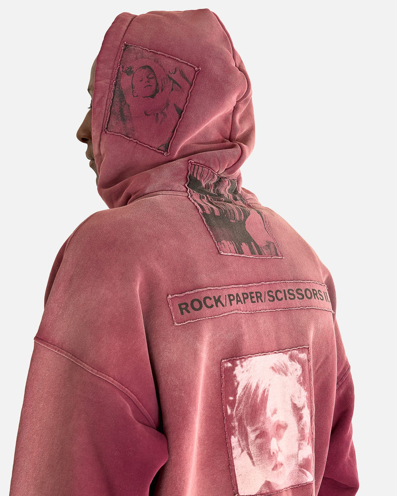Enfants Riches Deprimes Men's Sweatshirts Rock Paper Scissors II Assemblage Zip Hoodie in Maroon