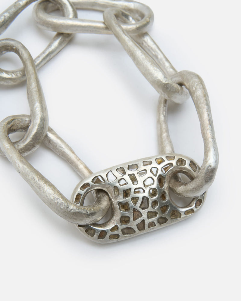 Parts of Four Jewelry L Roman Medium Link Bracelet w/ Medium Closed Link in Mega Pavé / MA, DIA