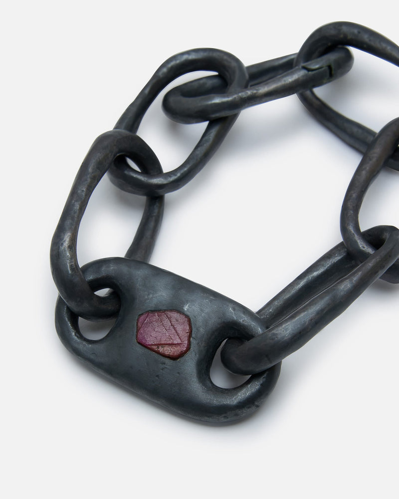 Parts of Four Jewelry L Roman Medium Link Bracelet w/ Medium Closed Link in Ruby Slab / KA, RUS