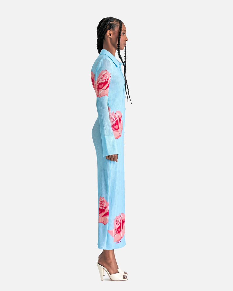 KENZO Women Dresses Rose Cardi Dress in Light Blue
