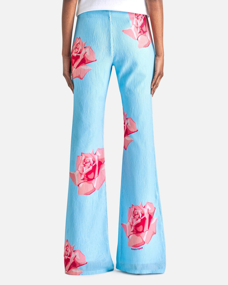 KENZO Women Pants Rose Pants in Light Blue