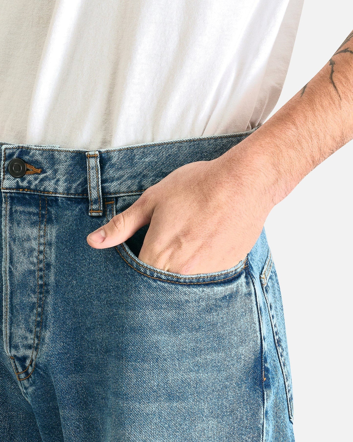 The Row Men's Jeans Ross Jean in Medium Blue