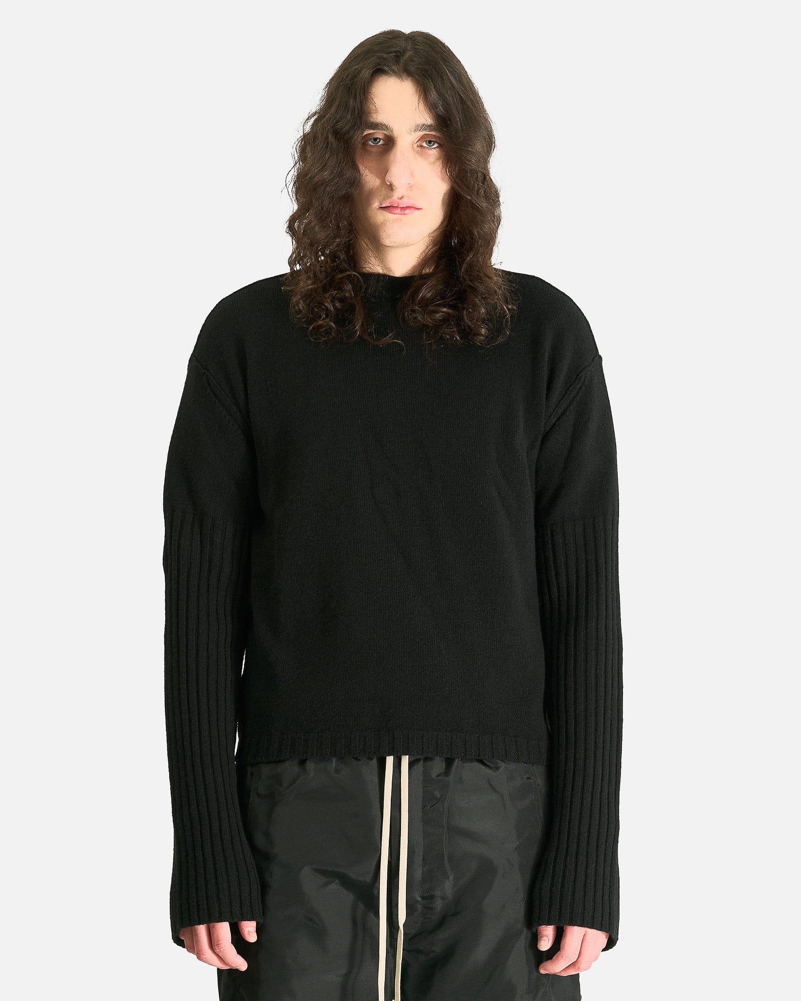 Rick Owens Men's Knitwear Round Neck in Black